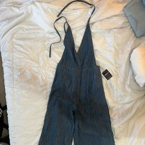 NWT Jean / Denim Strappy Jumpsuit / Overalls